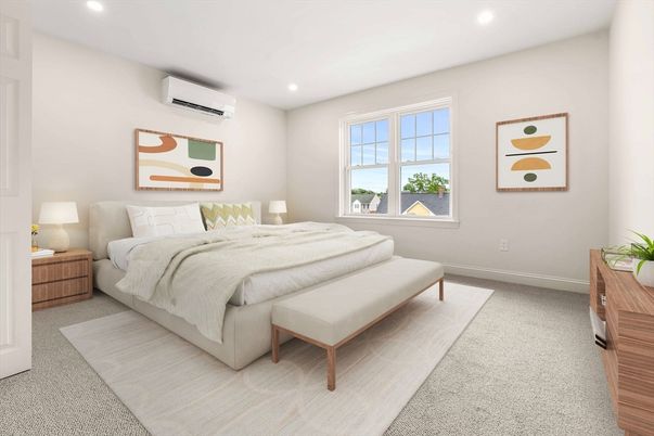 Bedroom, Interior, Recessed Lighting