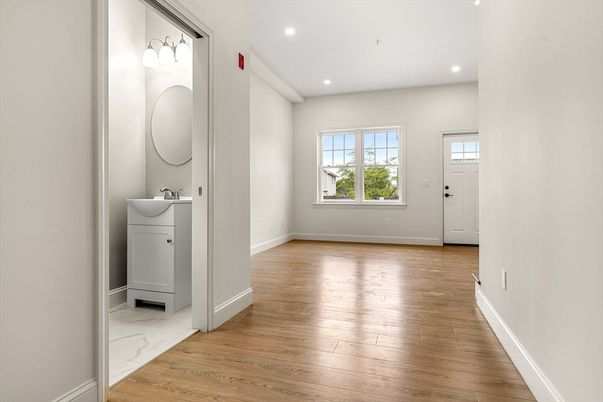 Interior, Recessed Lighting, Utility Closets, Washer, Wood Texture Flooring