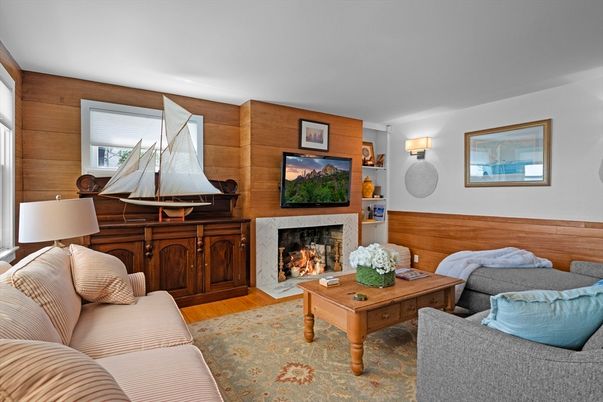 Fireplace, Interior, Living room, Wood Texture Flooring, Wooden Walls