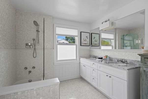 Bathroom, Dual Sink Vanities, Glass Shower, Interior