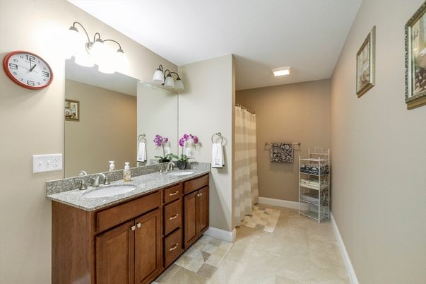 Bathroom, Dual Sink Vanities, Interior, Recessed Lighting