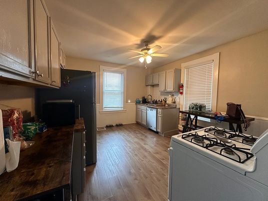 Interior, Kitchen, Wood Texture Flooring
