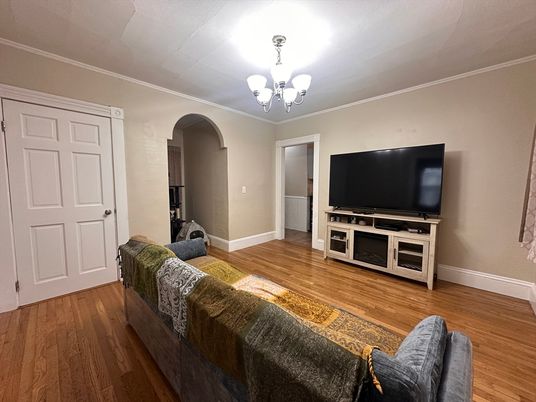 Chandelier, Interior, Wood Texture Flooring