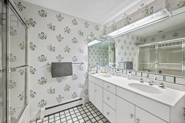 Bathroom, Dual Sink Vanities, Glass Shower, Interior