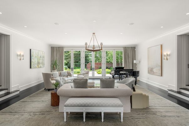 Interior, Living room, Piano, Recessed Lighting, Wood Texture Flooring