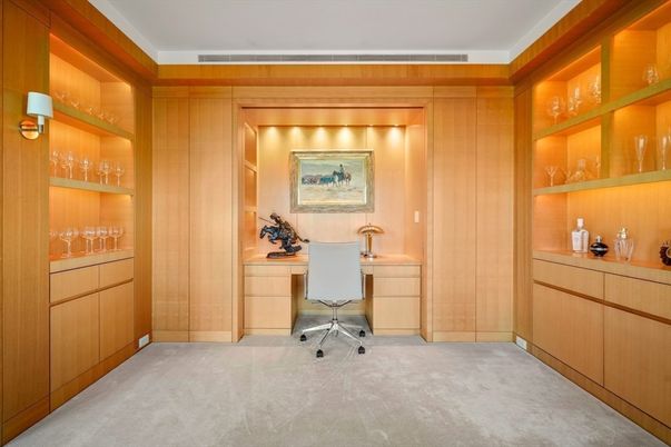 Home Office, Interior, Wooden Walls