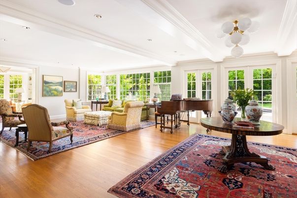 Interior, Living room, Piano, Recessed Lighting, Wood Texture Flooring