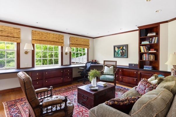 Home Office, Interior, Living room, Recessed Lighting, Wood Texture Flooring