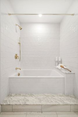 Bathroom, Interior, Marble, Recessed Lighting