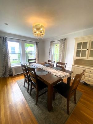 Chandelier, Dining room, Interior, Wood Texture Flooring