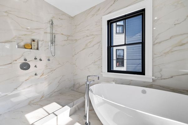 Bathroom, Free Standing Baths, Interior, Marble, Marble Walls