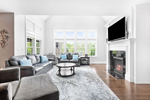 Fireplace, Interior, Living room, Wood Texture Flooring