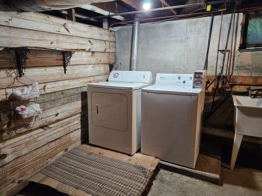 Interior, Washer, Wooden Walls