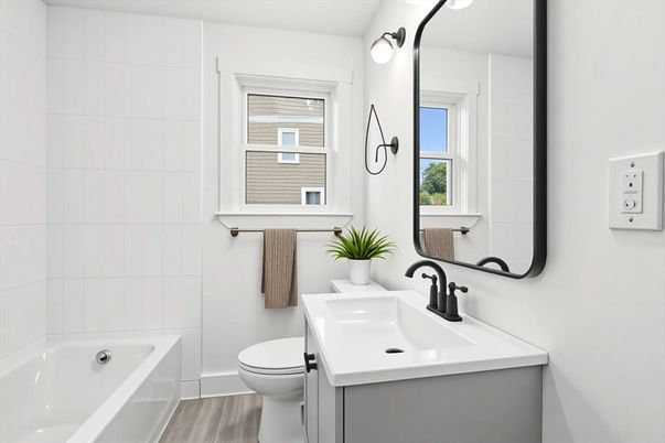 Bathroom, Interior, Wood Texture Flooring