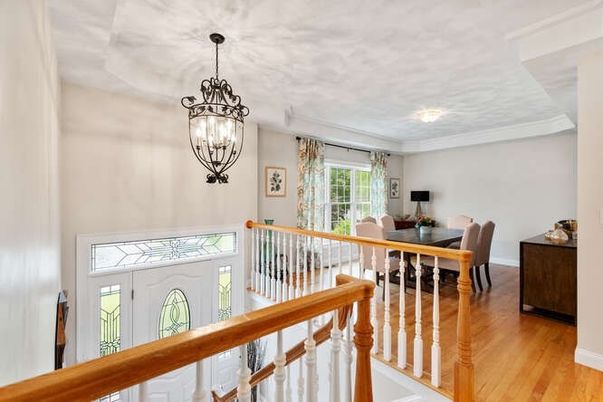 Chandelier, Dining room, Interior, Pendant Lights, Wood Texture Flooring