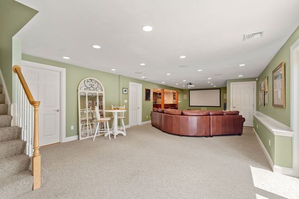 Interior, Living room, Projection Screen, Recessed Lighting