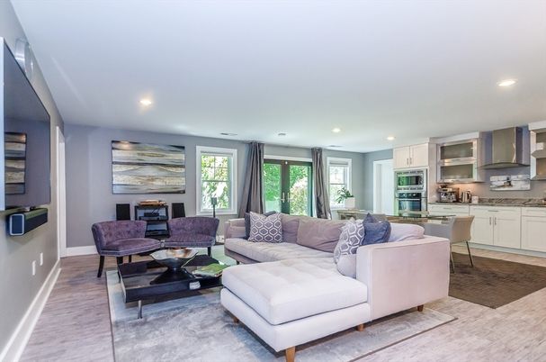 Dining room, Interior, Kitchen, Living room, Recessed Lighting, Stainless Steel Appliances