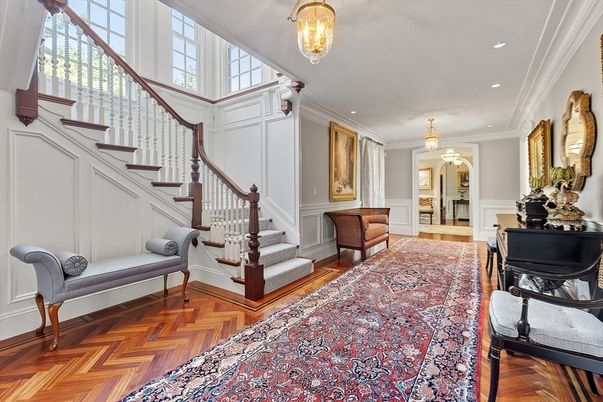 Chandelier, Interior, Recessed Lighting, Wood Texture Flooring
