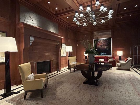 Chandelier, Fireplace, Interior, Living room, Recessed Lighting, Wooden Ceilings, Wooden Walls