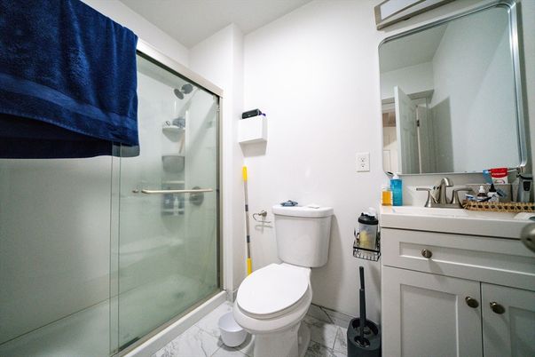 Bathroom, Glass Shower, Interior, Marble
