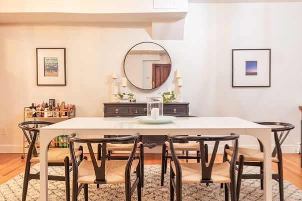 Dining room, Interior, Wood Texture Flooring