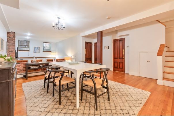 Chandelier, Dining room, Interior, Recessed Lighting, Wood Texture Flooring