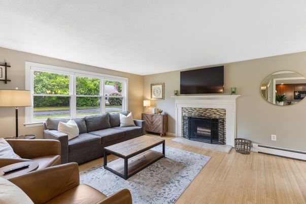 Fireplace, Interior, Living room, Wood Texture Flooring