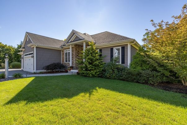 Attached, Backyard, Exterior, Facade, Brick Facade, Cape Cod