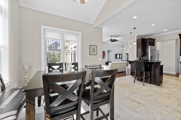 Dining room, Interior, Kitchen, Living room, Pendant Lights, Recessed Lighting