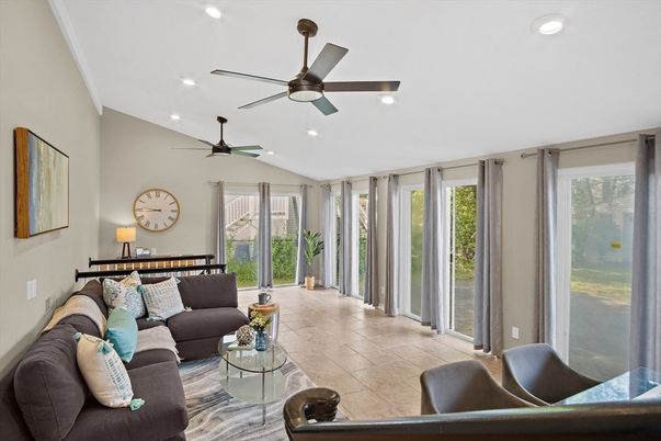 Interior, Living room, Recessed Lighting