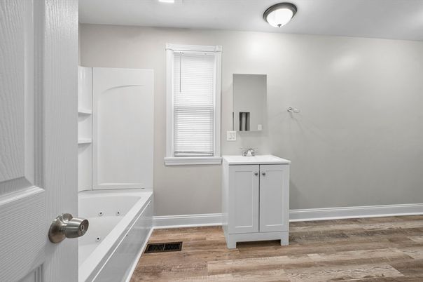 Bathroom, Interior, Wood Texture Flooring