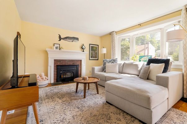 Fireplace, Interior, Living room, Wood Texture Flooring