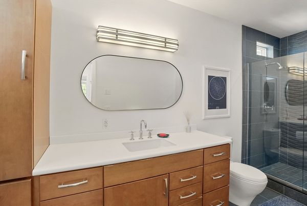 Bathroom, Dual Sink Vanities, Glass Shower, Interior