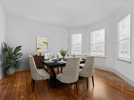 Dining room, Interior, Wood Texture Flooring