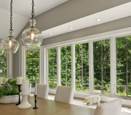 Dining room, Interior, Pendant Lights, Recessed Lighting, Sun Room