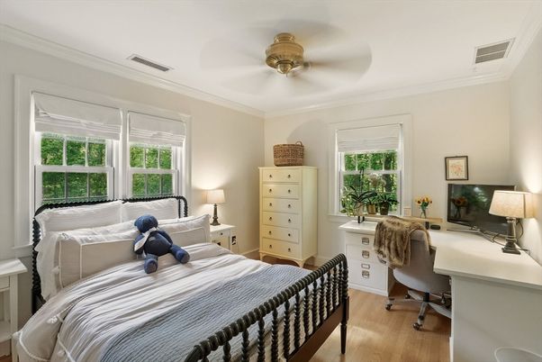 Bedroom, Home Office, Interior, Wood Texture Flooring