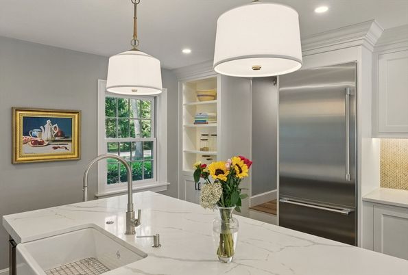 Interior, Kitchen, Pendant Lights, Recessed Lighting, Stainless Steel Appliances