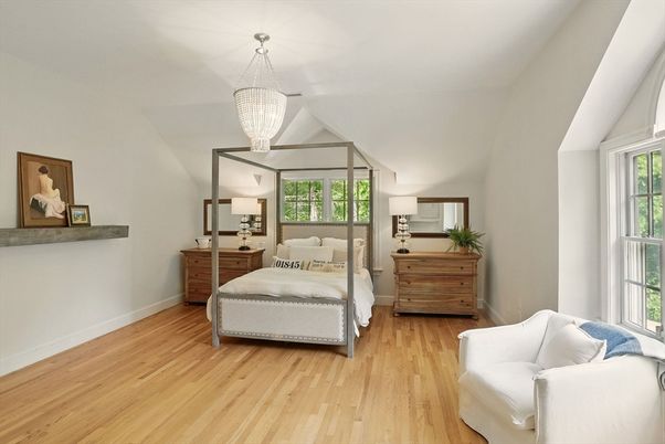 Bedroom, Chandelier, Interior, Wood Texture Flooring