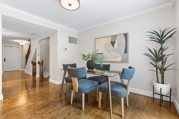 Dining room, Interior, Wood Texture Flooring