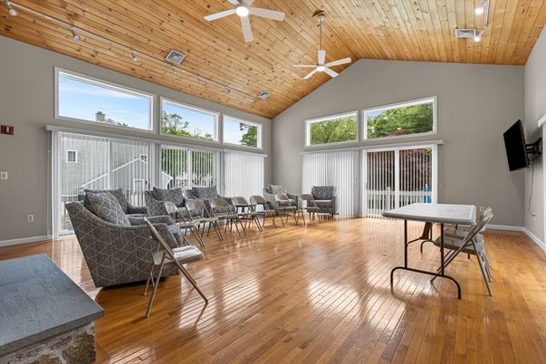 Interior, Living room, Recessed Lighting, Wooden Ceilings, Wood Texture Flooring
