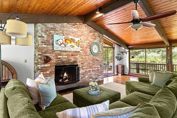 Fireplace, Interior, Living room, Stone Walls, Wooden Beams, Wooden Ceilings, Wood Texture Flooring