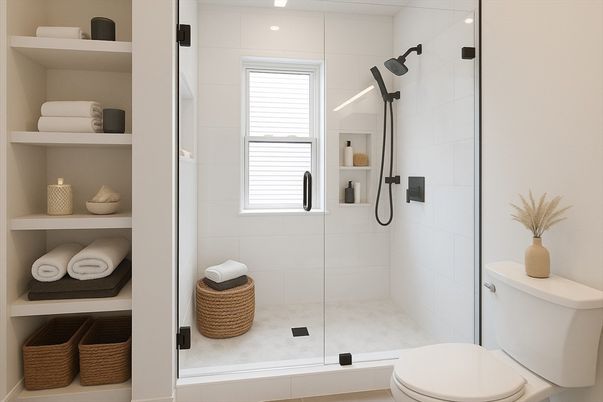 Bathroom, Glass Shower, Interior