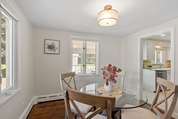 Dining room, Interior, Wood Texture Flooring