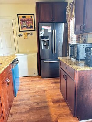 Interior, Kitchen, Wood Texture Flooring