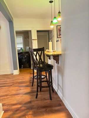 Interior, Pendant Lights, Washer, Wood Texture Flooring
