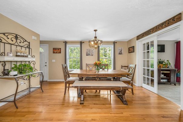 Dining room, Interior, Wood Texture Flooring