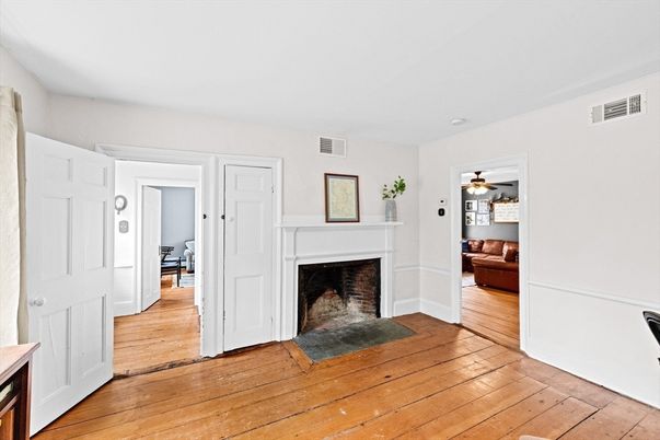 Fireplace, Interior, Wood Texture Flooring