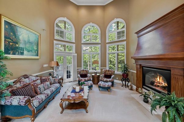 Fireplace, Interior, Living room, Recessed Lighting