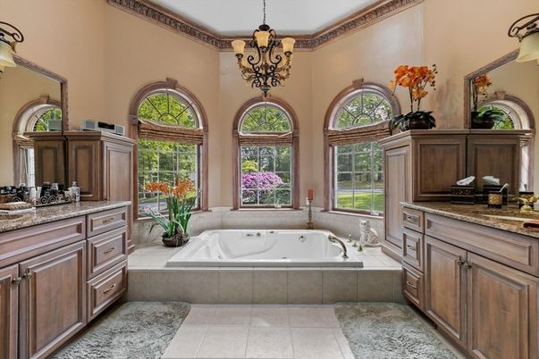 Bathroom, Chandelier, Interior