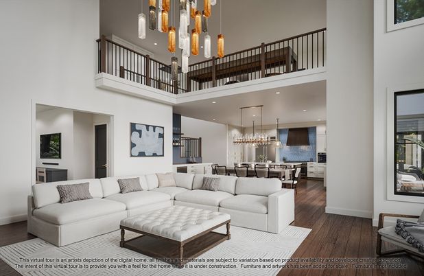Dining room, Interior, Kitchen, Living room, Pendant Lights, Recessed Lighting, Wood Texture Flooring